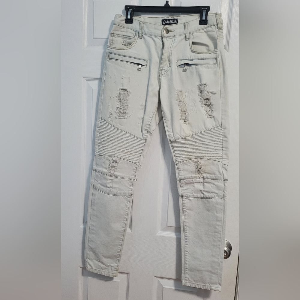 Embellish Lero Biker Denim Jean Men Size 32